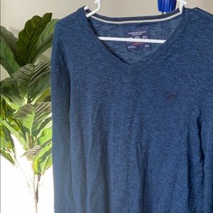 American Eagle Navy V Neck Sweater